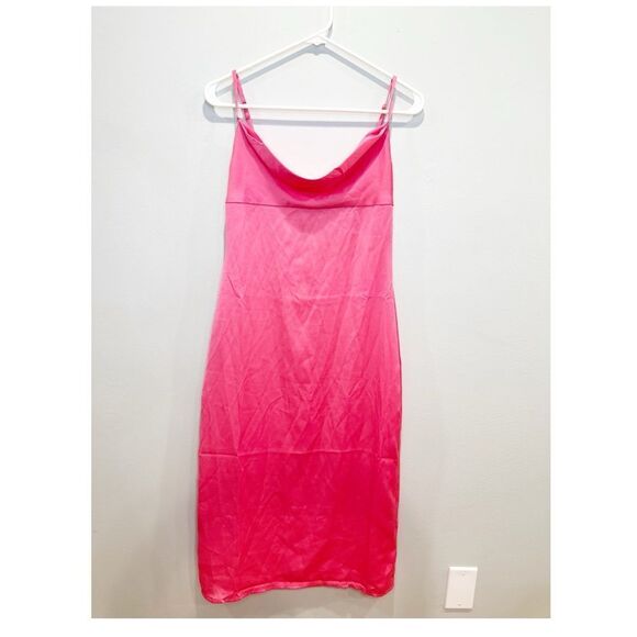 WeWoreWhat cowl satin midi dress pink - Picture 3 of 5
